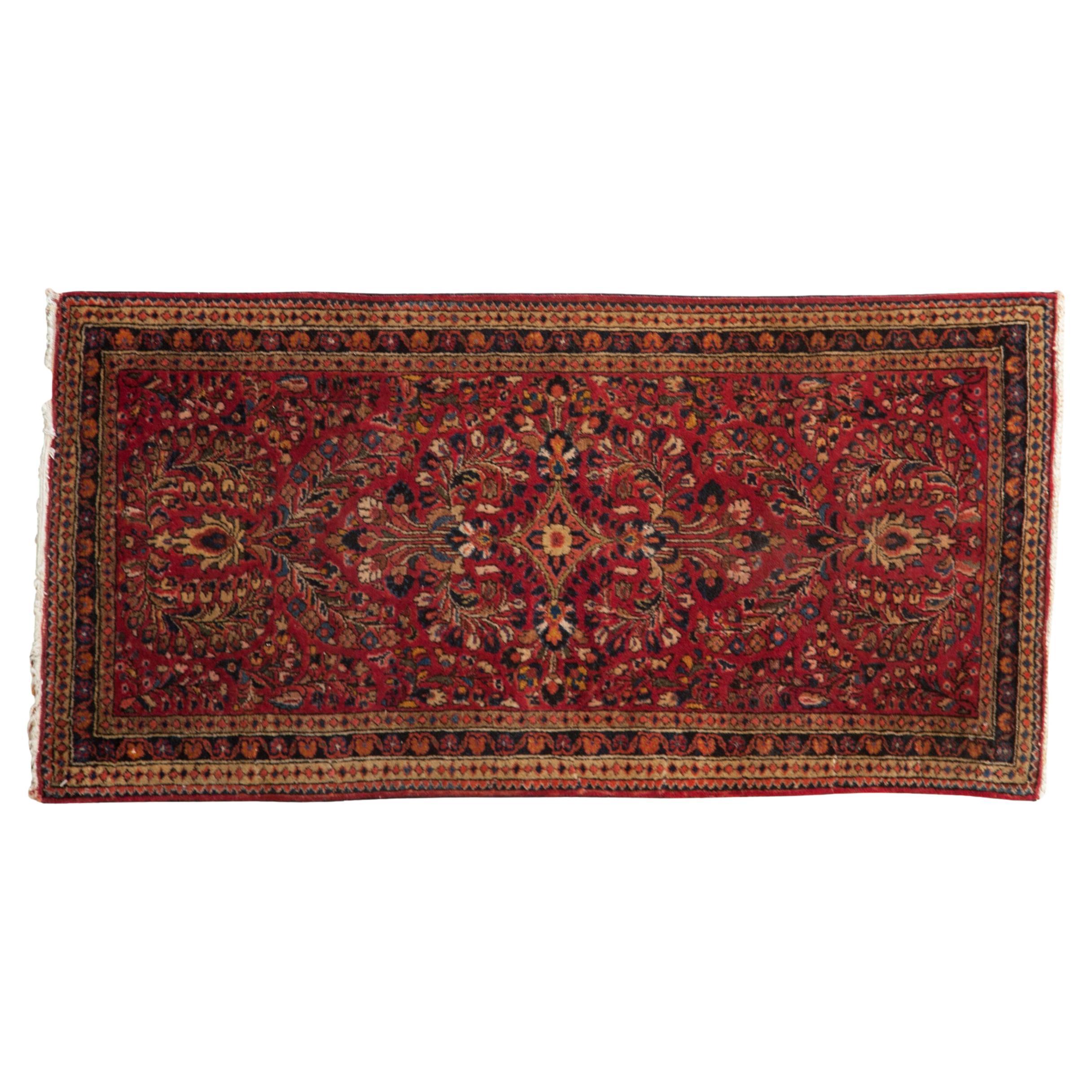 Vintage German Sarouk Rug Runner