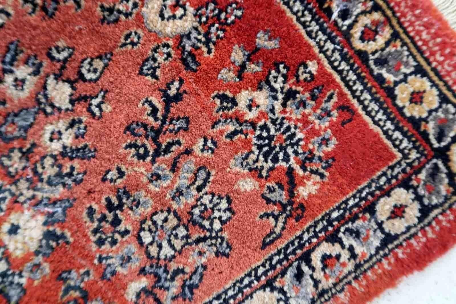 Alfombra alemana vintage de estilo sarouk, años 70, 1c972 en venta 3