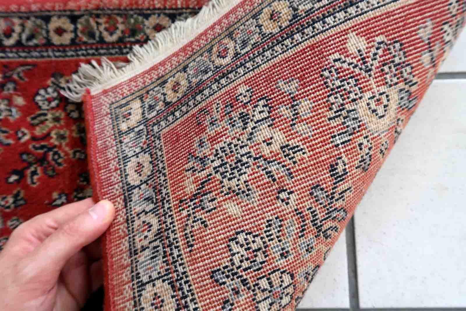 Hand-Knotted Vintage German Sarouk Style Rug, 1970s, 1c972