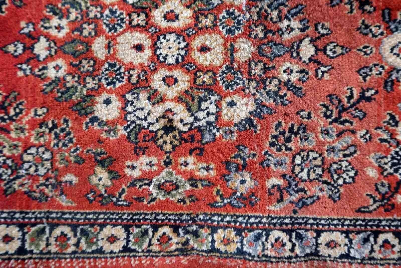 Alfombra alemana vintage de estilo sarouk, años 70, 1c972 Anudado a mano en venta