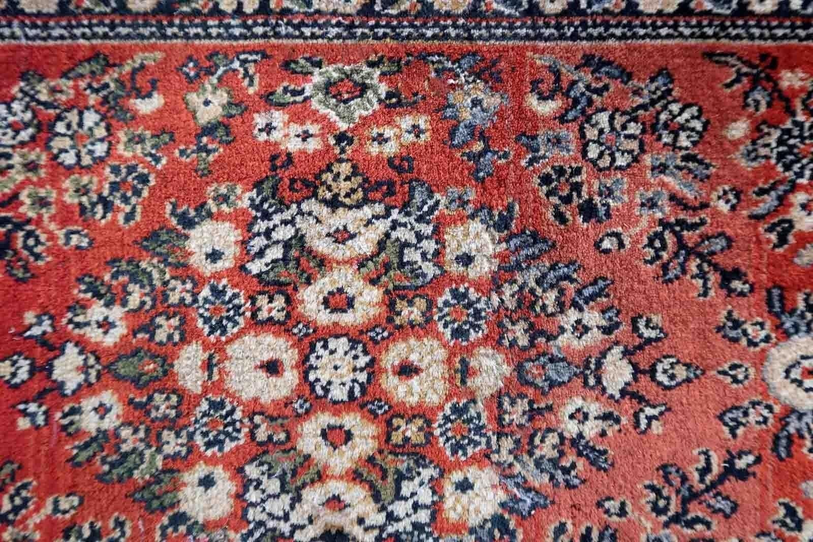 Alfombra alemana vintage de estilo sarouk, años 70, 1c972 siglo XX en venta