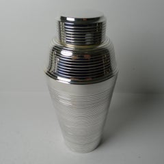 Vintage German Silver Plated Cocktail Shaker by Carl Deffner c.1930's