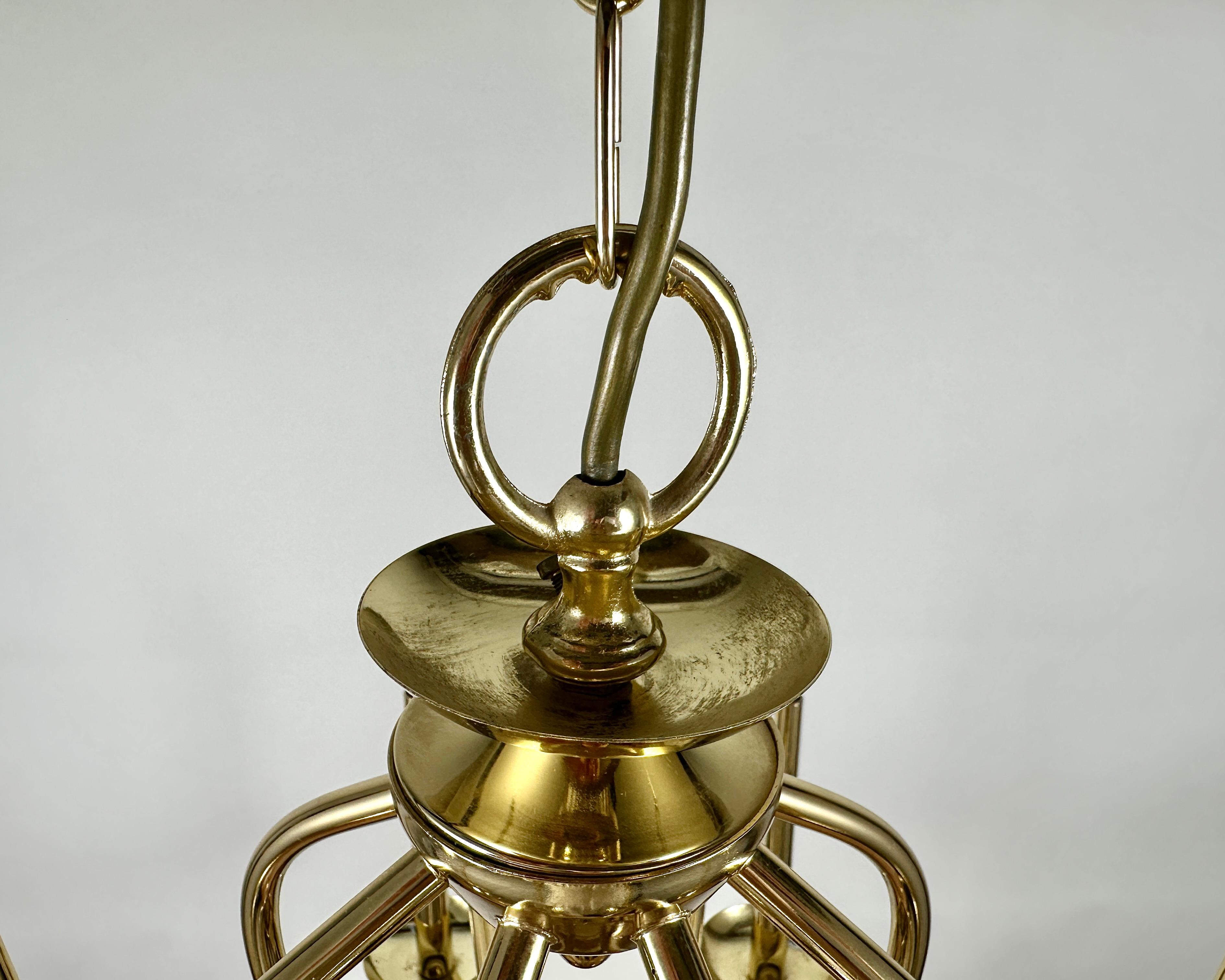 Vintage German Sische Leuchten Gold Plated Chandelier, September 1984 For Sale 2