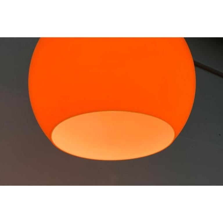 Metallo Lampada a sospensione a sfera in vetro vintage German A Space Age AH 1 di Peill & Putzler anni '70 in vendita