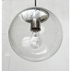 Vintage German Space Age Ah 105 Glass Ball Pendant Lamp from Peill & Putzler