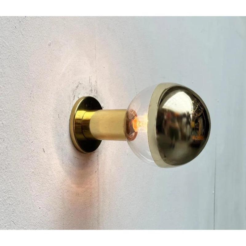 Vintage German Space Age Brass Ceiling Lamp by Motoko Ishii for Staff, 1970s For Sale 5