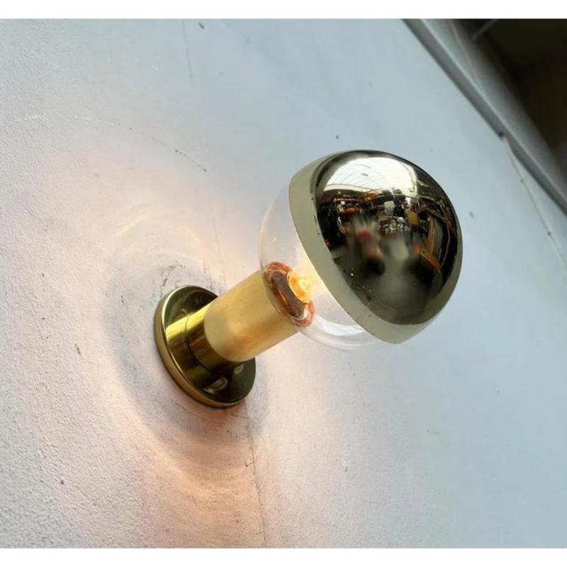 Metal Vintage German Space Age Brass Ceiling Lamp by Motoko Ishii for Staff, 1970s For Sale