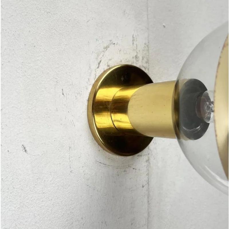 Vintage German Space Age Brass Ceiling Lamp by Motoko Ishii for Staff, 1970s For Sale 3