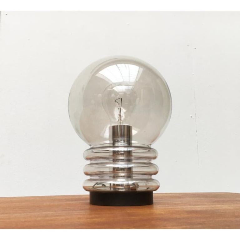 Verre Lampe de bureau allemande vintage de l'ère spatiale, Limburg, 1970 en vente