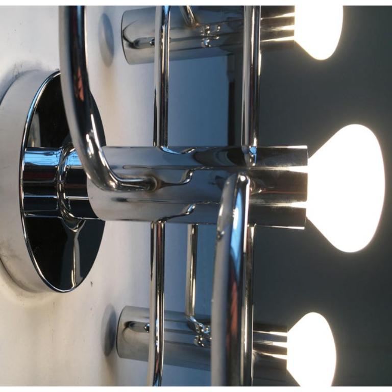 Vintage German Space Age Ceiling Lamp by Gaetano Sciolari for Leola, 1970s For Sale 5