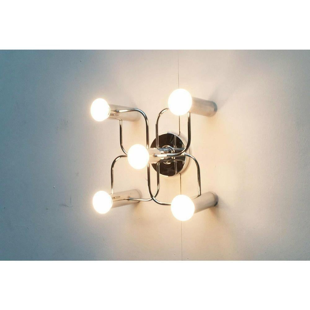 Lampada da soffitto tedesca vintage A Space Age di Gaetano Sciolari per Leola, anni '70 in vendita 5