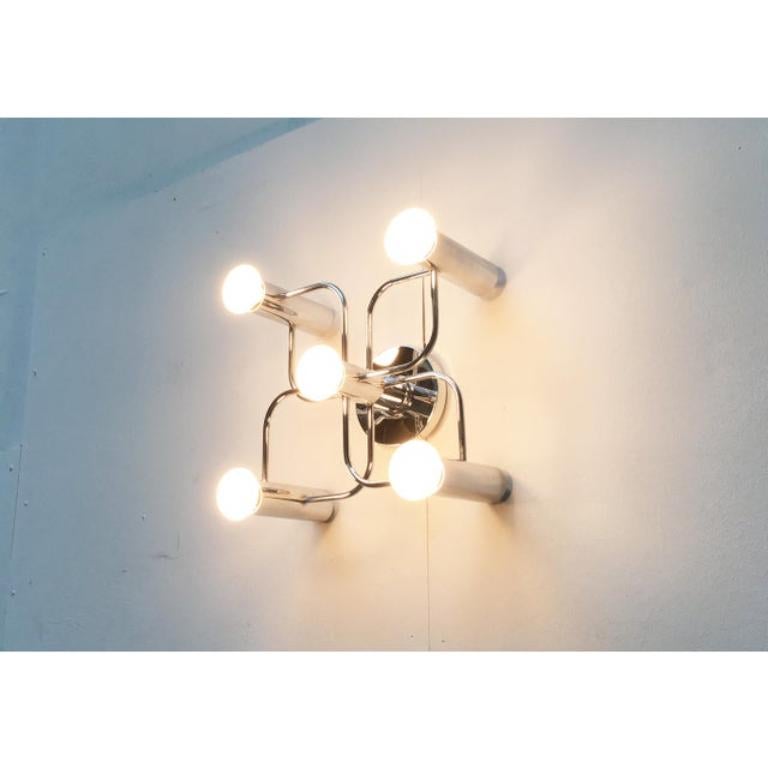 Vintage German Space Age Ceiling Lamp by Gaetano Sciolari for Leola, 1970s For Sale 2