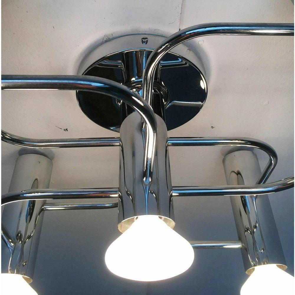 Lampada da soffitto tedesca vintage A Space Age di Gaetano Sciolari per Leola, anni '70 in vendita 3