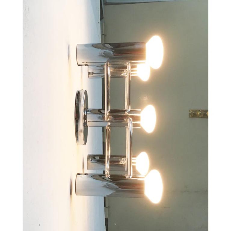 Vintage German Space Age Ceiling Lamp by Gaetano Sciolari for Leola, 1970s For Sale 4