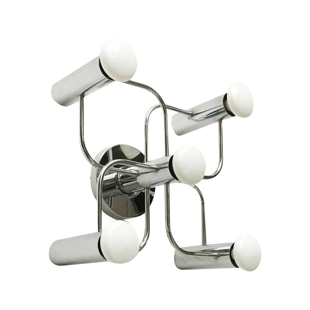 Vintage German Space Age Ceiling Lamp by Gaetano Sciolari for Leola, 1970s