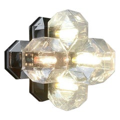 Vintage German Space Age Chrome & Glass Wall by Motoko Ishii, 1970s
