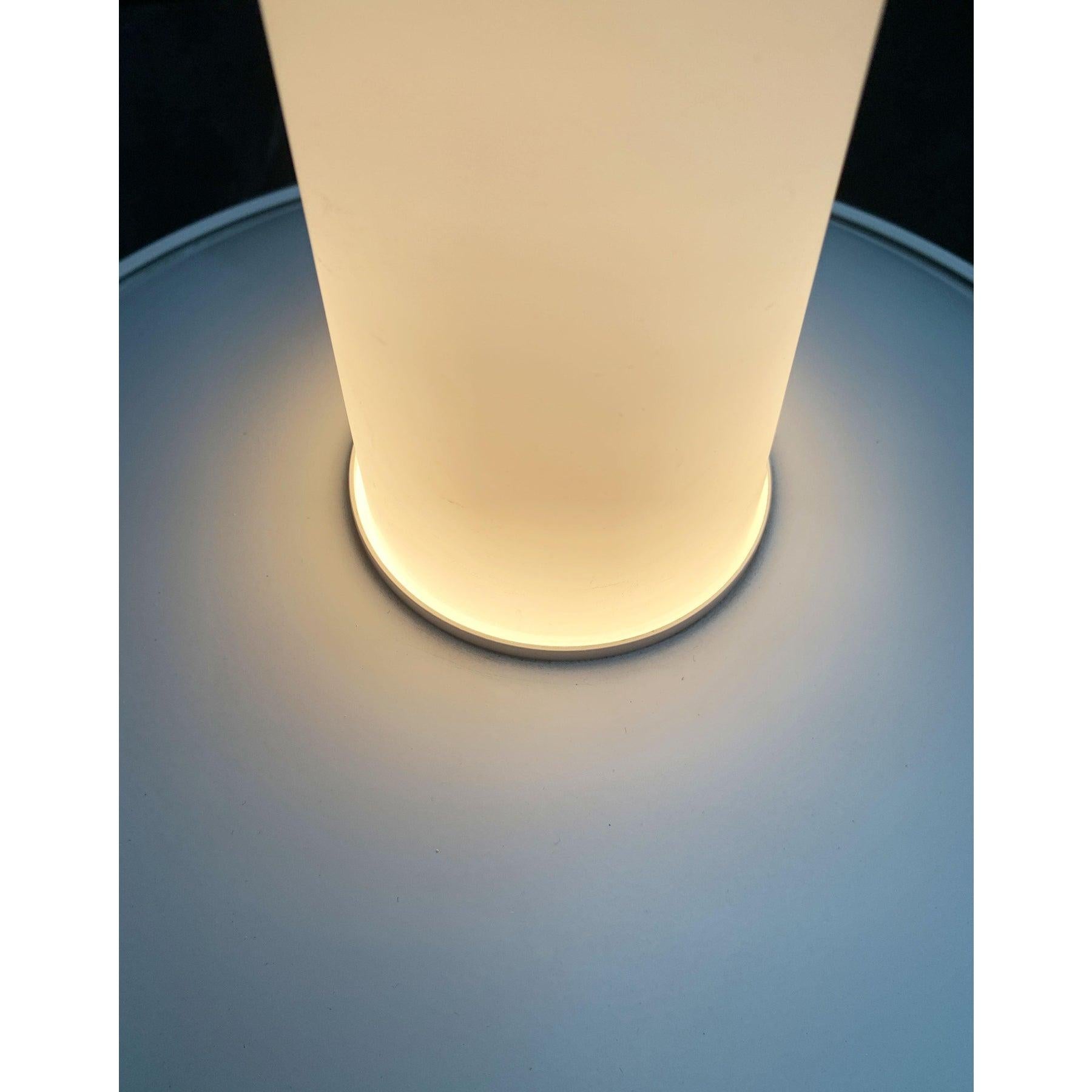 Vintage German Space Age Glass and Metal Pendant Lamp from Glashütte Limburg In Excellent Condition For Sale In Hamburg, DE