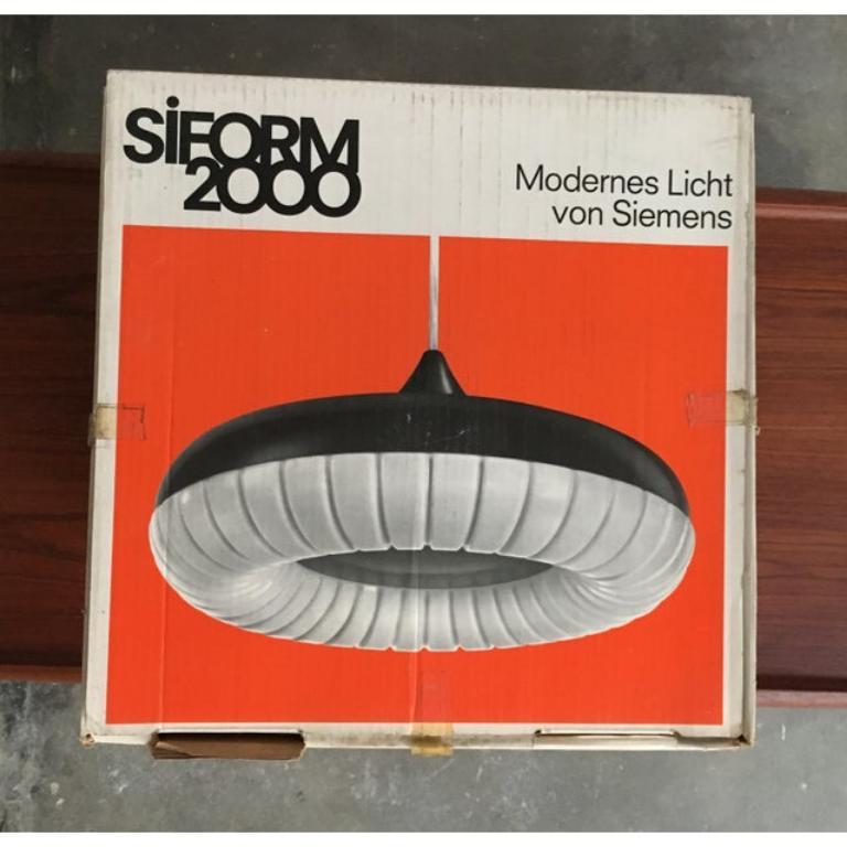 Lampe suspendue allemande de la série Siform de l'ère spatiale, Siemens, 1970 en vente 5