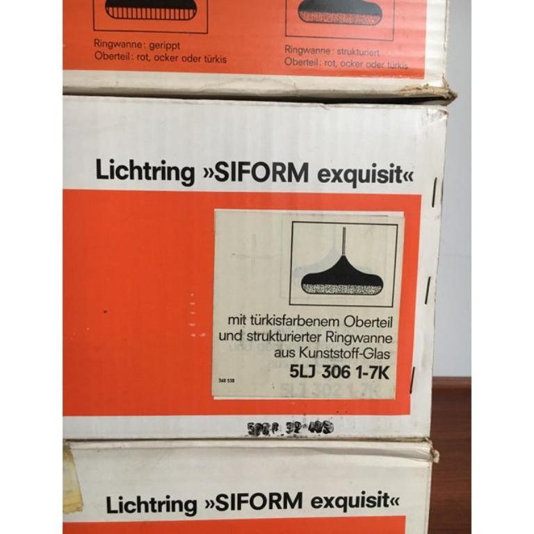 Lampe suspendue allemande de la série Siform de l'ère spatiale, Siemens, 1970 en vente 6