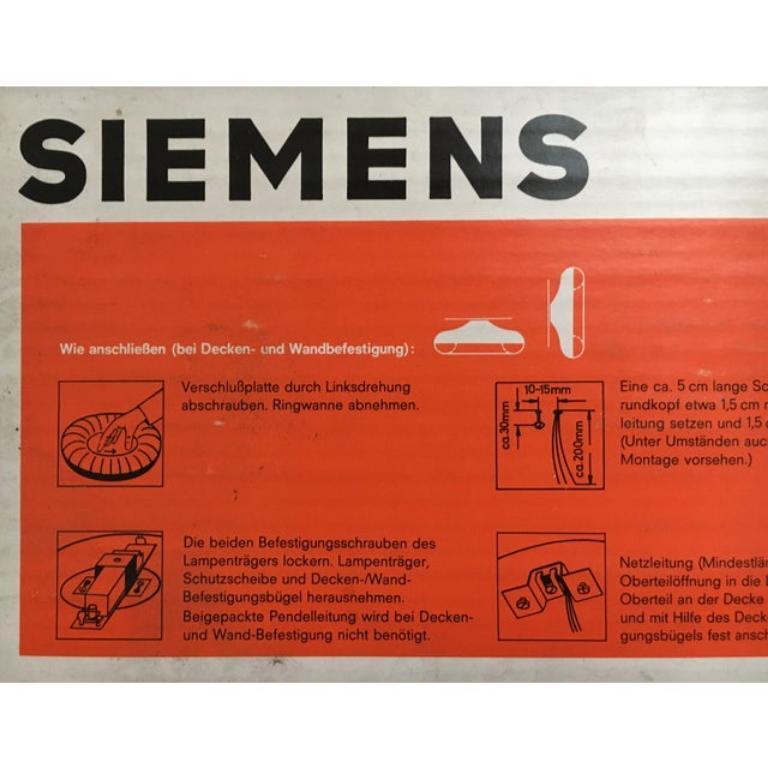 Lampe suspendue allemande de la série Siform de l'ère spatiale, Siemens, 1970 en vente 3