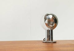 Vintage German Space Age Table Lamp in Chrome and Glass by Motoko Ishii, 1970s