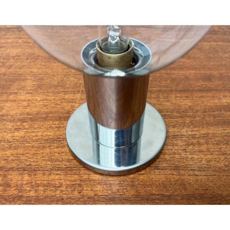 Vintage German Space Age Table Lamp in Chrome and Glass by Motoko Ishii, 1970s In Good Condition For Sale In Hamburg, DE