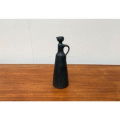 Vaso a caraffa brutalista d'epoca dello Studio Pottery tedesco di Gerhard Liebenthron, 1980