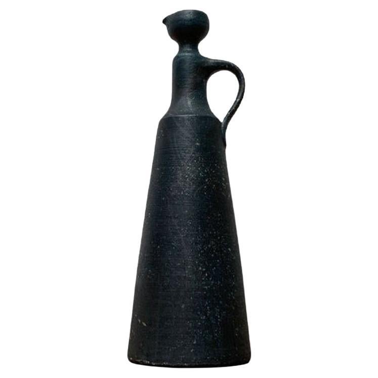 Vaso a caraffa brutalista d'epoca dello Studio Pottery tedesco di Gerhard Liebenthron, 1980