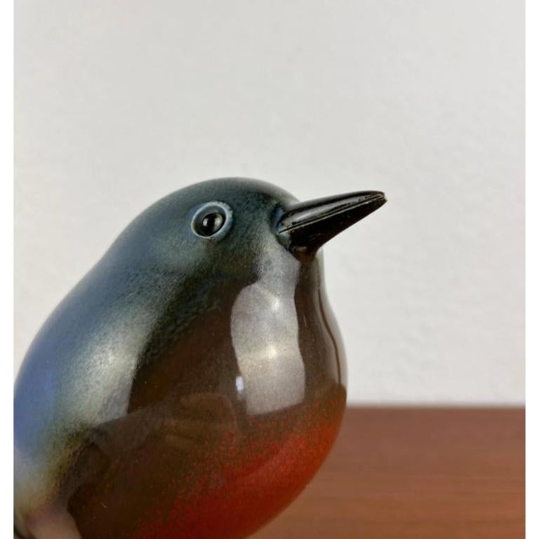 Vintage Studio Pottery tedesco Stockvogel Bird di Irene Tschechne, anni '90 in vendita 4