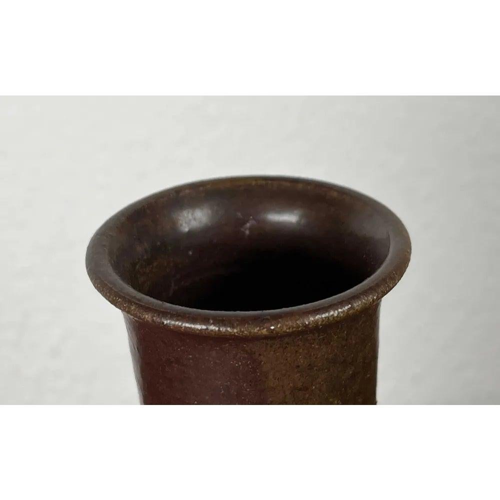 Alte deutsche Studio Pottery Vase von Acki Jürgens, 1970er Jahre (Keramik) im Angebot