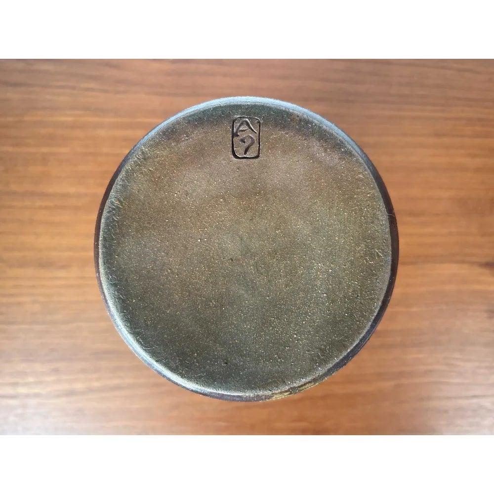 Alte deutsche Studio Pottery Vase von Acki Jürgens, 1970er Jahre im Angebot 1
