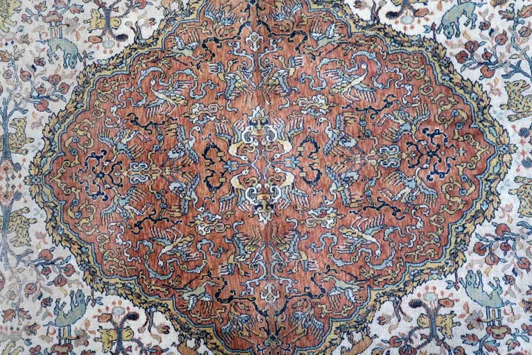 German Traditional Rug Vintage German Tabriz Style Rug, 1950s, 1c1043 For Sale at 1stDibs