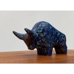 Vintage German Taurus Pottery Sculpture from Otto Keramik, 1970s