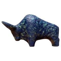 Escultura vintage alemana de cerámica Taurus de Otto Keramik, años 70
