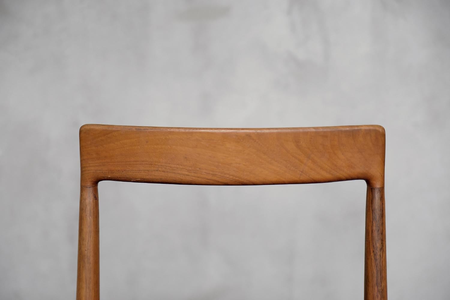 Mid-20th Century Vintage Mid-Century Modern German Teak Wood Dining Chair from Lübke, 1960s