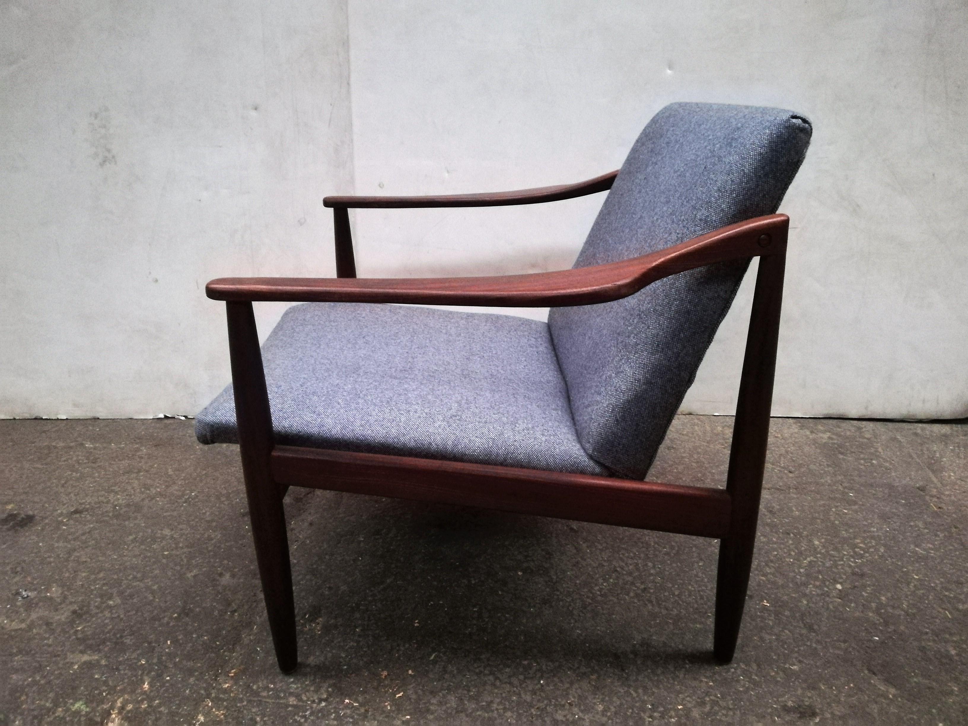 Vintage German Teak Lounge Chair by Hartmut Lohmeyer for Wilkhahn, 1950s In Good Condition In Copenhagen, DK