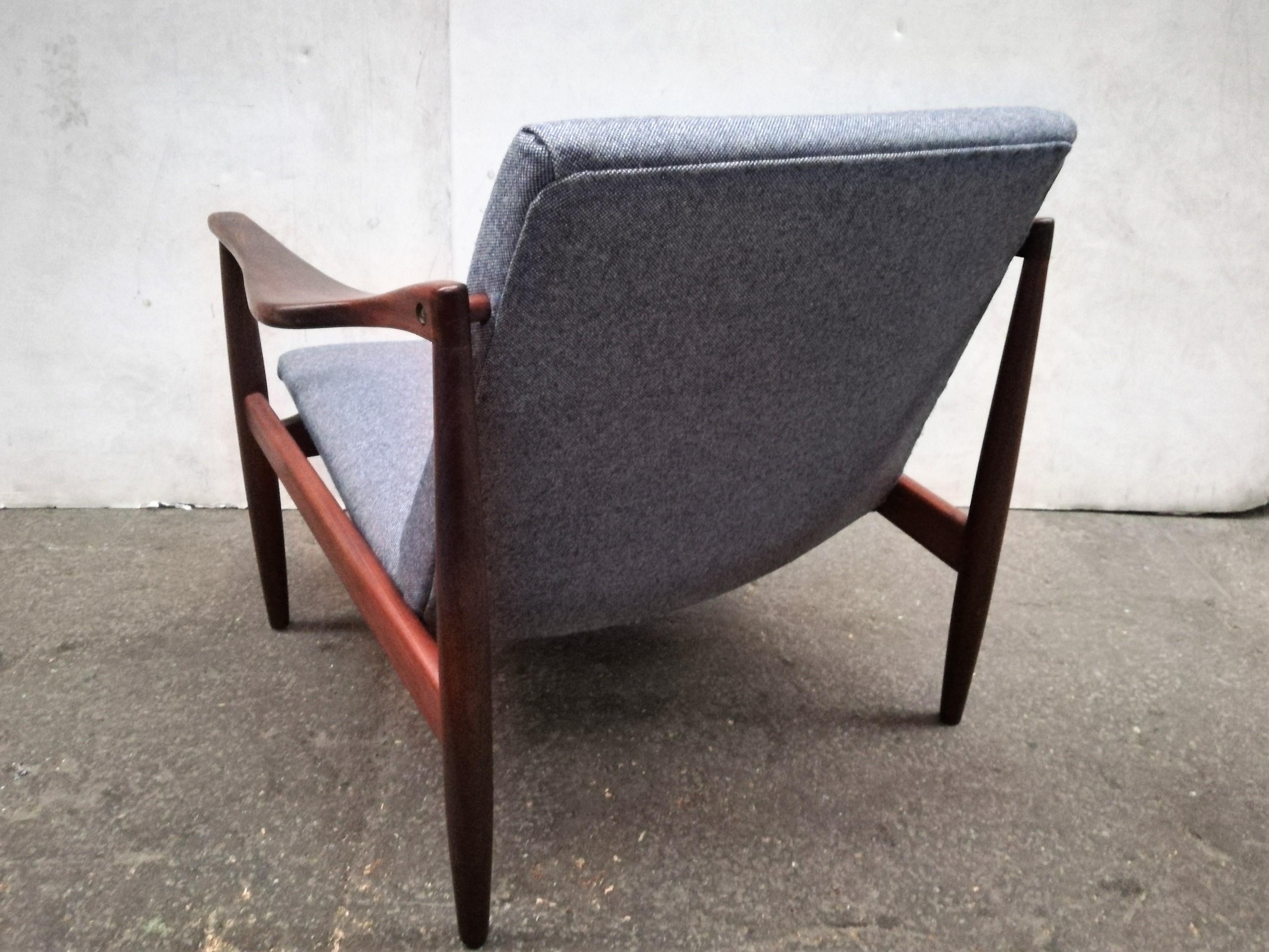 Mid-20th Century Vintage German Teak Lounge Chair by Hartmut Lohmeyer for Wilkhahn, 1950s