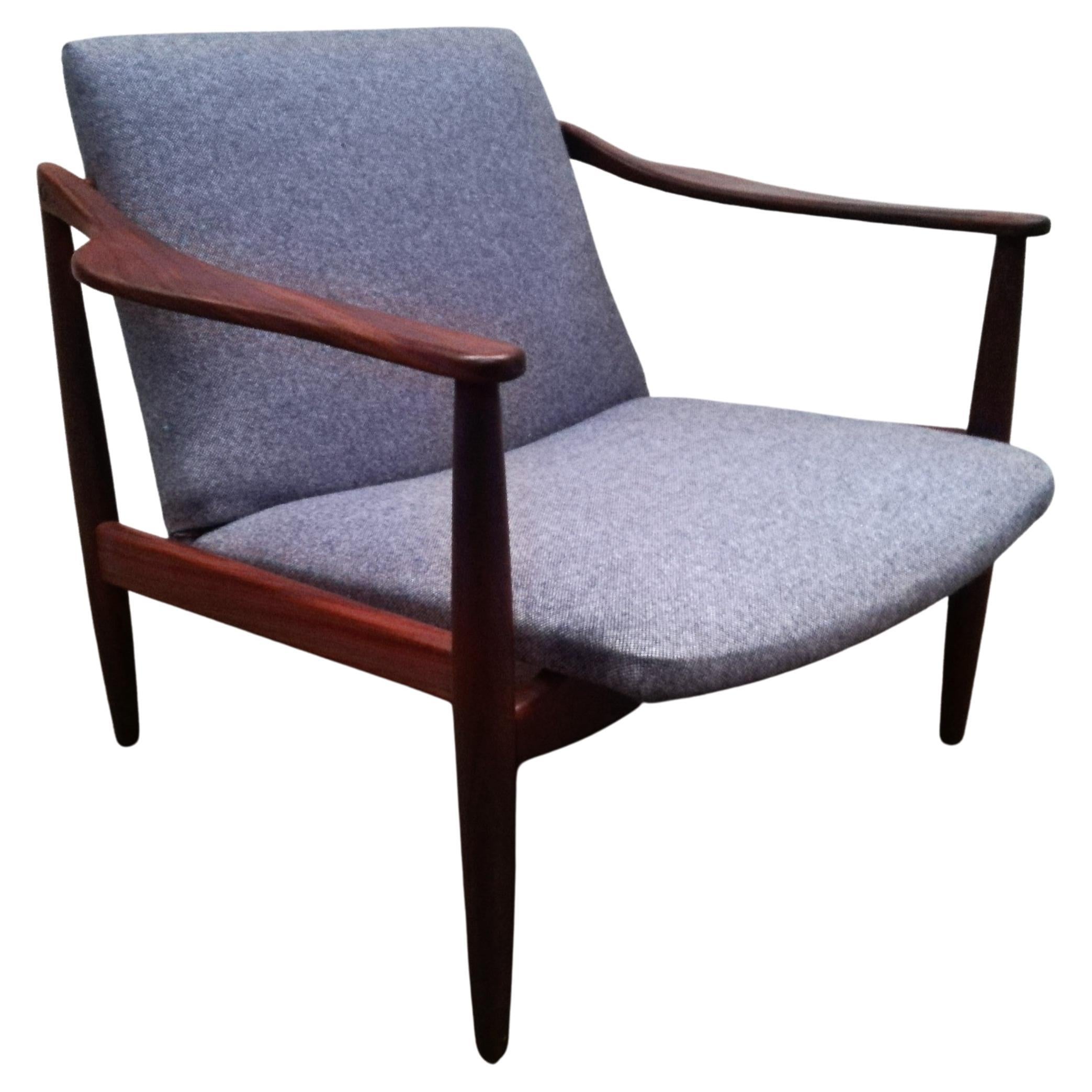 Vintage German Teak Lounge Chair by Hartmut Lohmeyer for Wilkhahn, 1950s