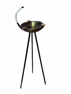 Vintage German Tripod Sputnik String Metal Ashtray Mid-Century Modern, 1960s