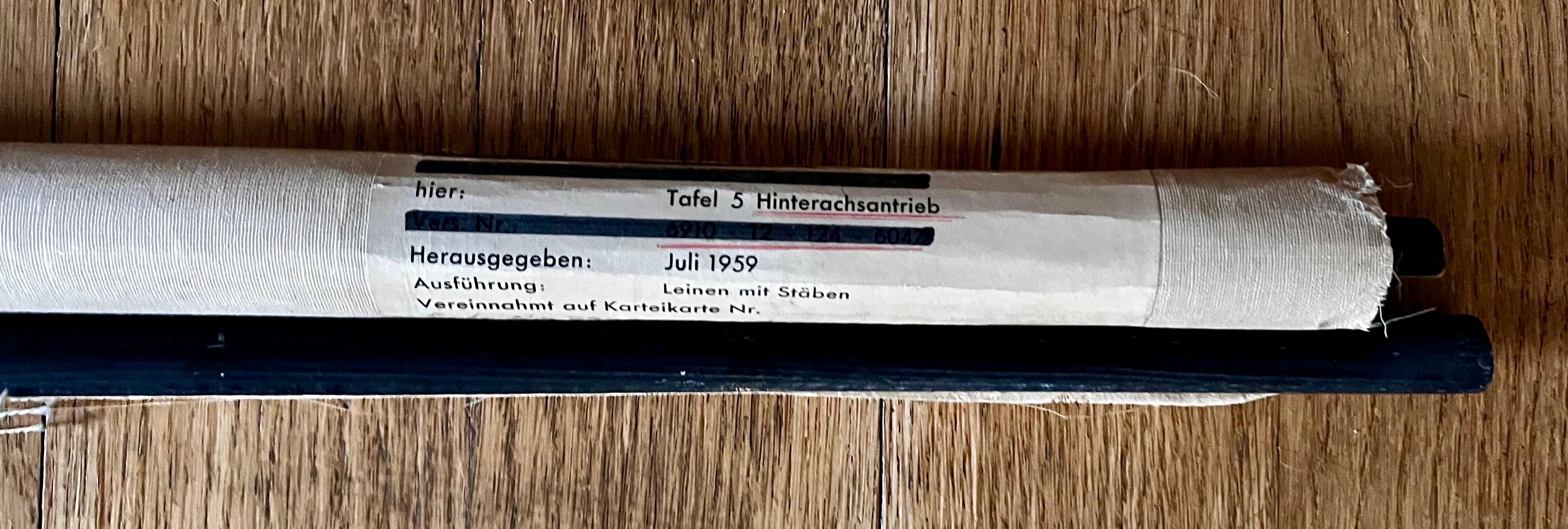 Vintage German Wall Chart mit Querschnitt einer Turbopumpe oder Turbine, 1959 im Angebot 9