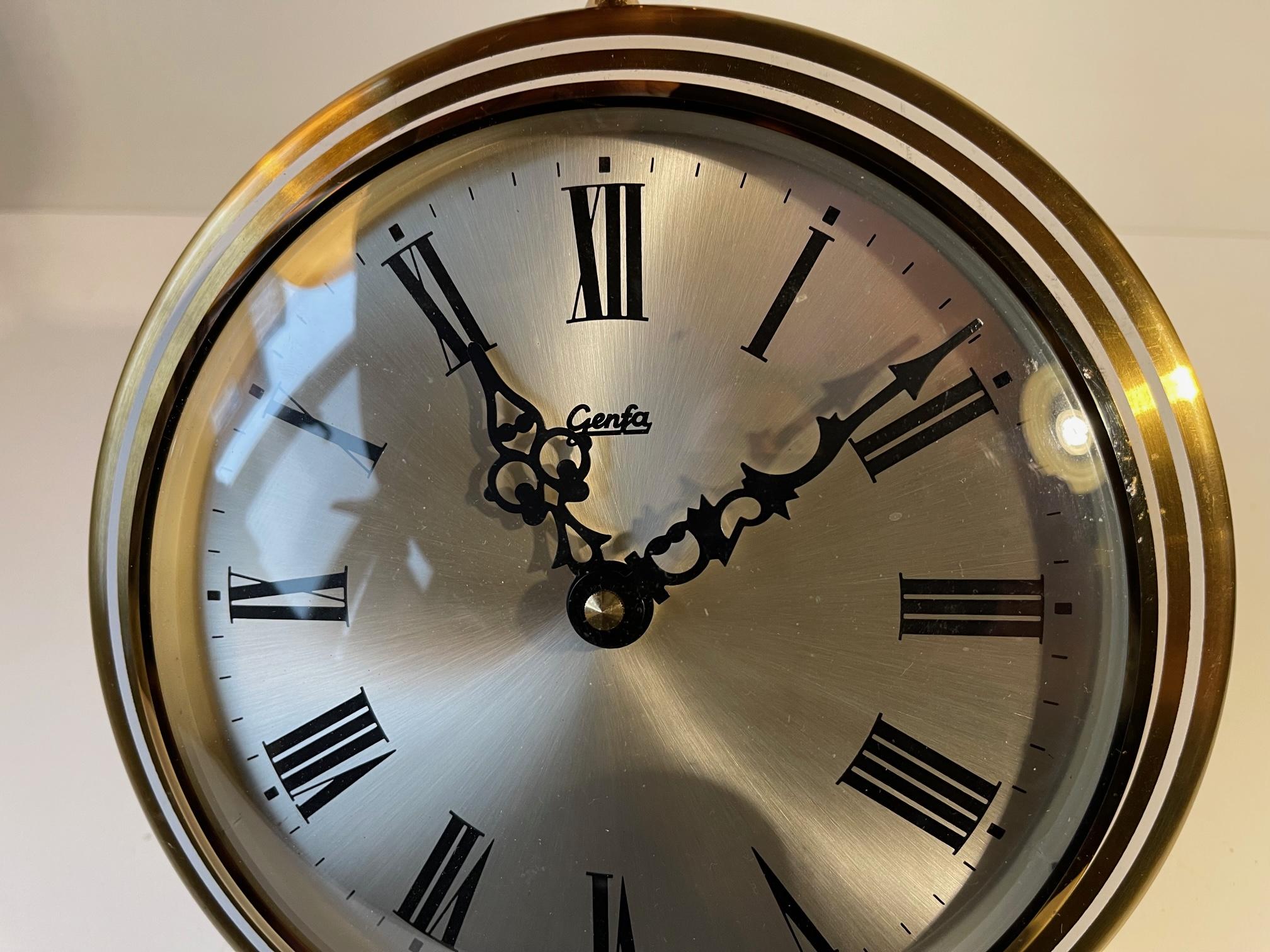 vintage brass wall clock