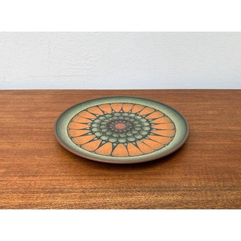 Altdeutscher Wandteller aus Keramik von Keramik Manufaktur Kupfermühle, 1970er Jahre im Angebot 2