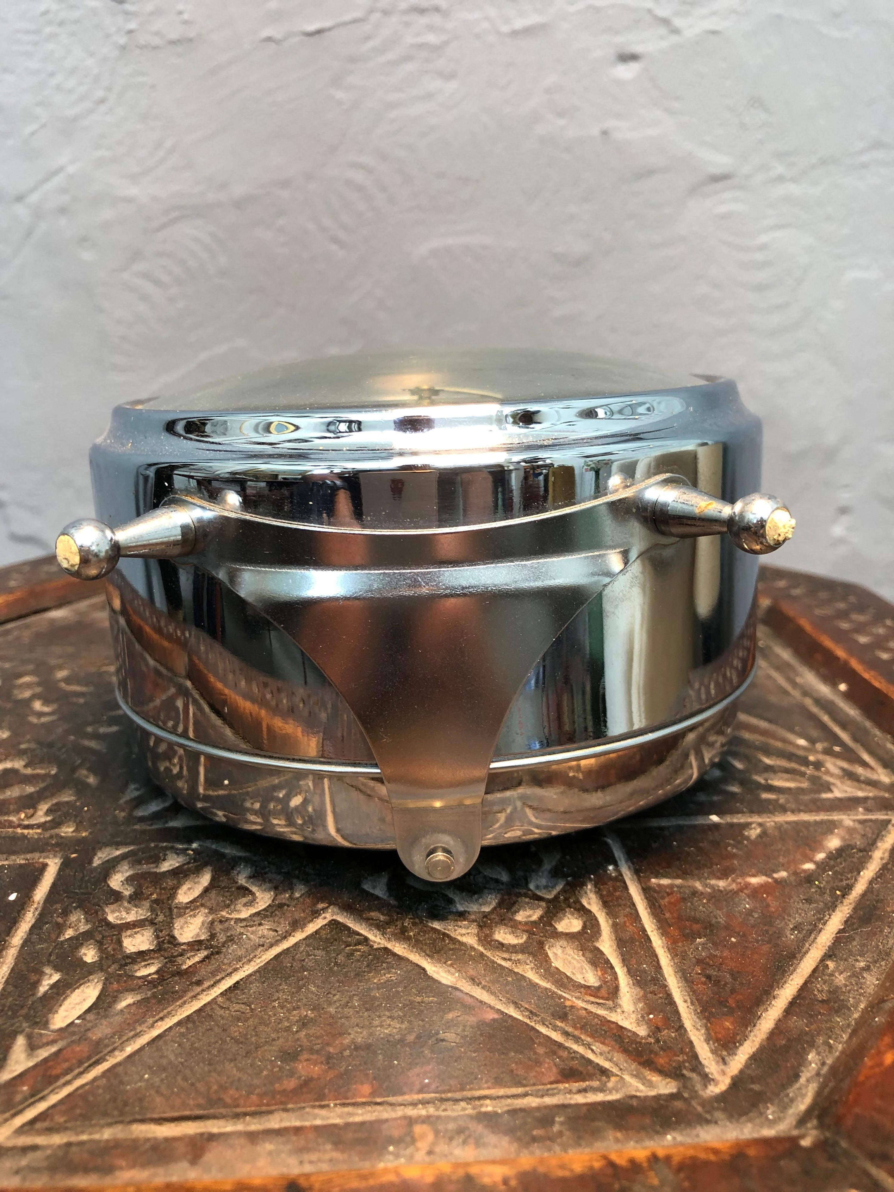 Vintage German Wehrle Three-in-one Extra Large Alarm Clock In Good Condition In Søborg, DK
