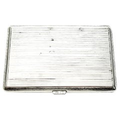 Vintage Alemania 800 Pitillera con banda de plata #19195