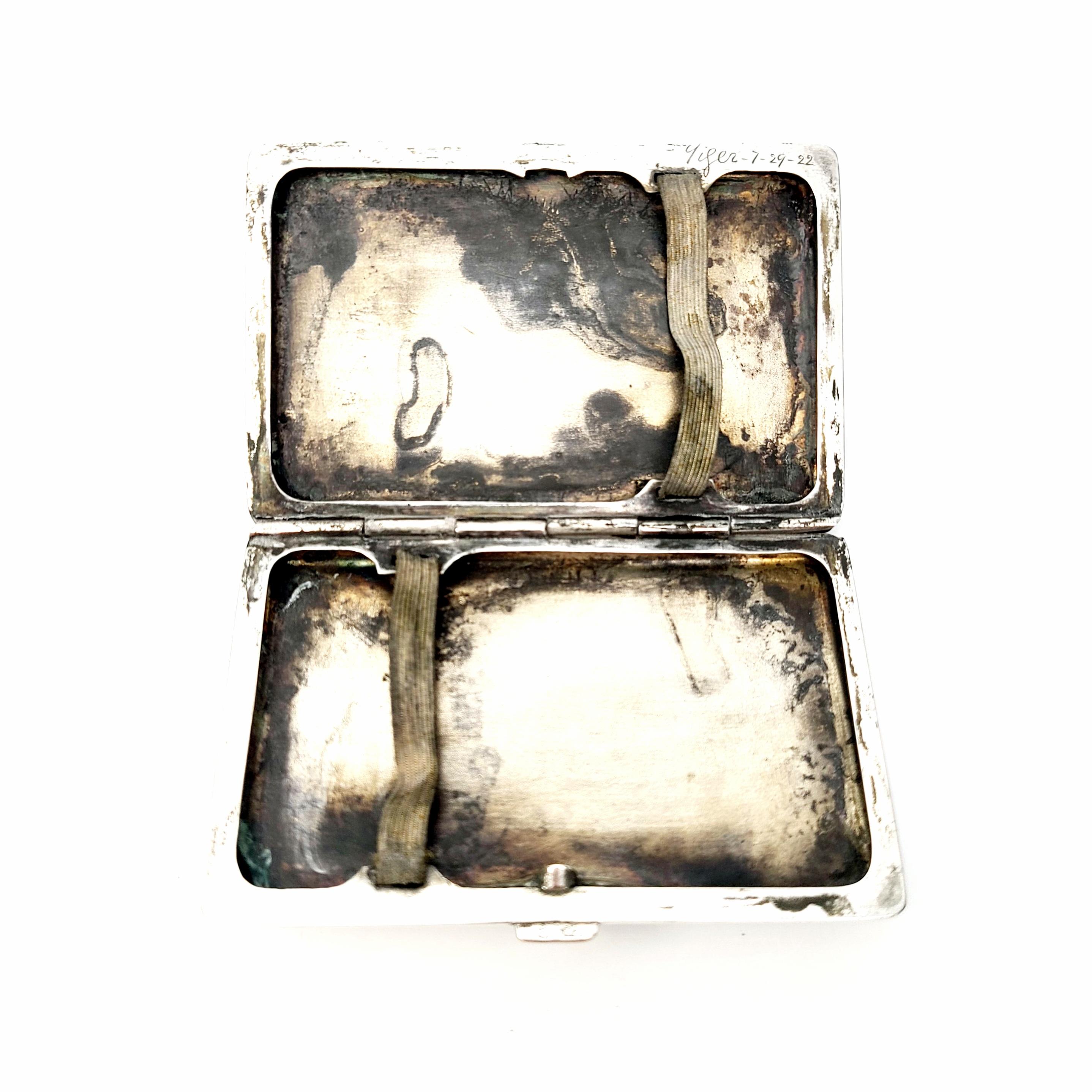 vintage silver cigarette case