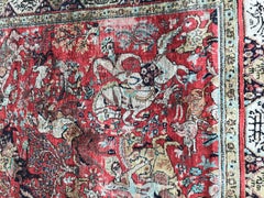 Vintage Qom Silk Rug