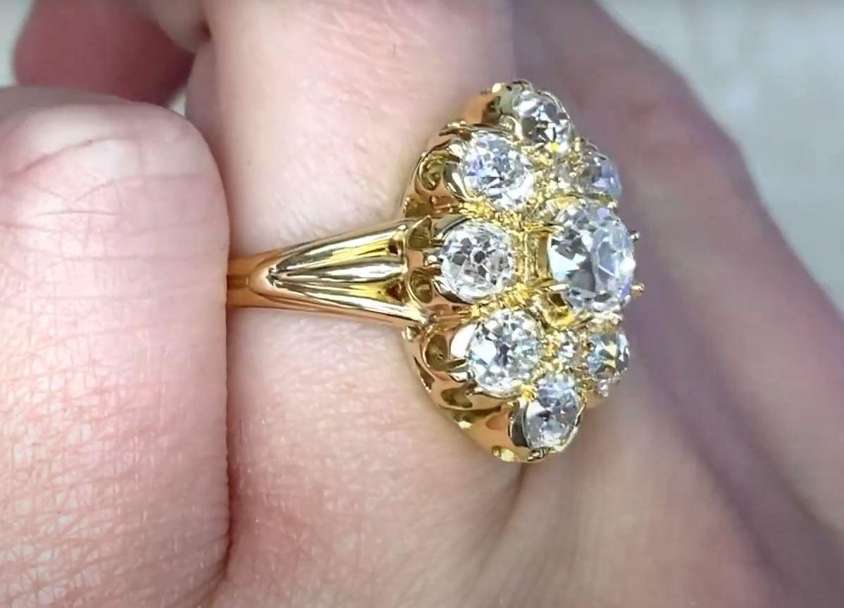 Vintage GIA 1.00 Carat Euro-Cut Diamond Engagement Ring, i Color ...