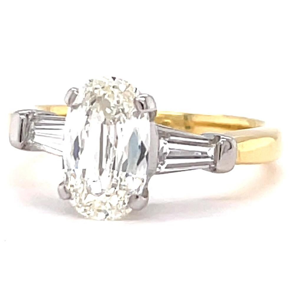 Vintage GIA 1.67 Carat Cushion Cut Diamond Engagement Ring 1