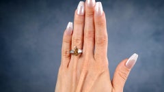Vintage GIA 2.72 Carat Fancy Brown-Yellow Pear Cut Diamond Platinum Ring