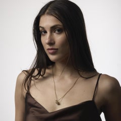 Vintage GIA 3.30 carat Ceylon sapphire diamond 18k yellow gold necklace